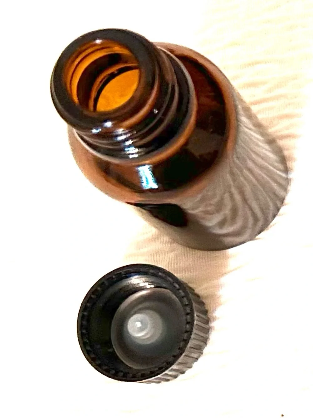Lot Amber Glass Skincare Bottles w/ Leakproof Caps- 4 sizes (16 Total)